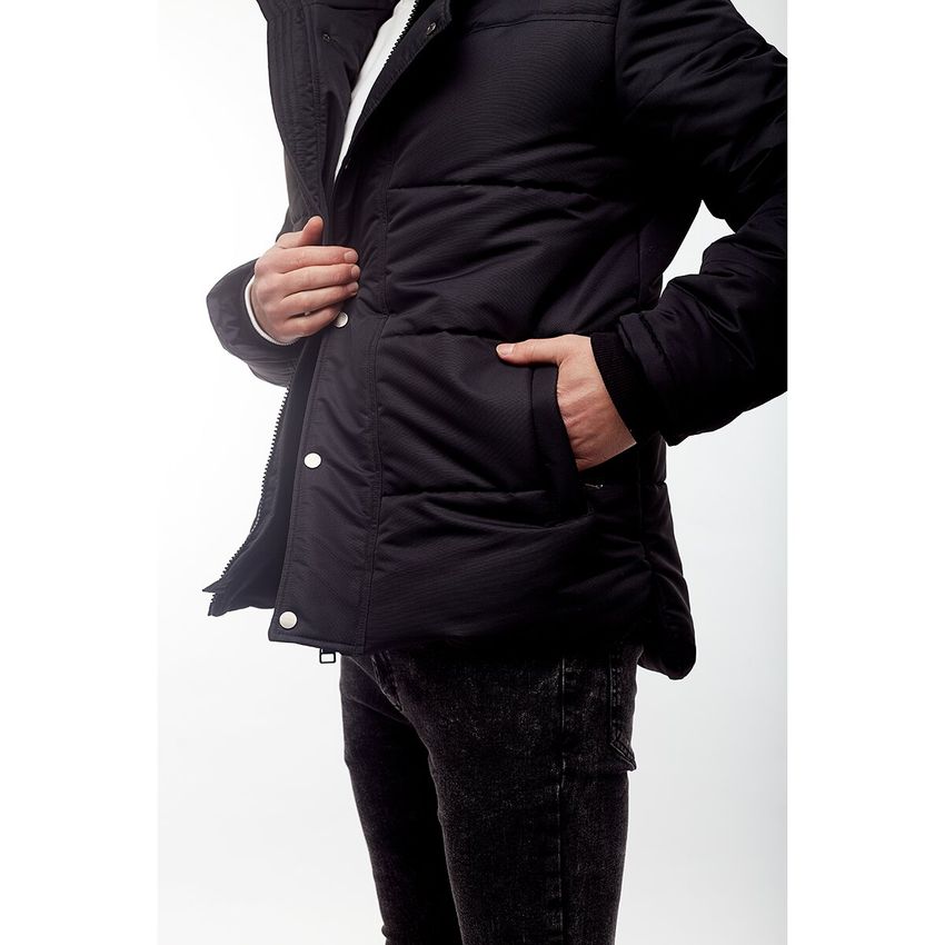 Куртка коротка чорна, XL 
