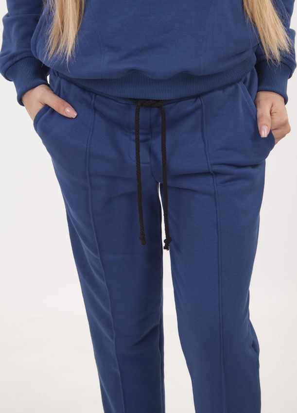 штани спортивні з защипами сині жіночі, Синій, Оберіть розмір