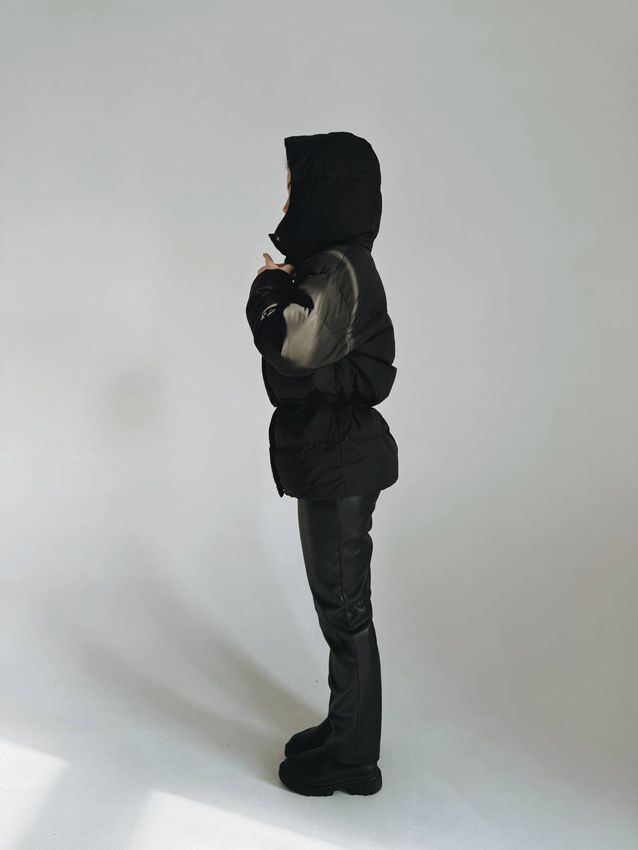 Куртка-трансформер чорна, Черный, S 
