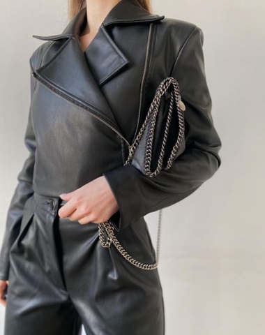 Куртка женская черная укороченая, Черный, XS 