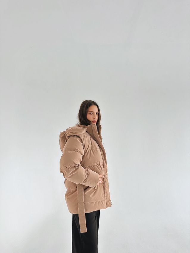 Куртка-жилет жіноча коричнева бархат, Коричневий, S 